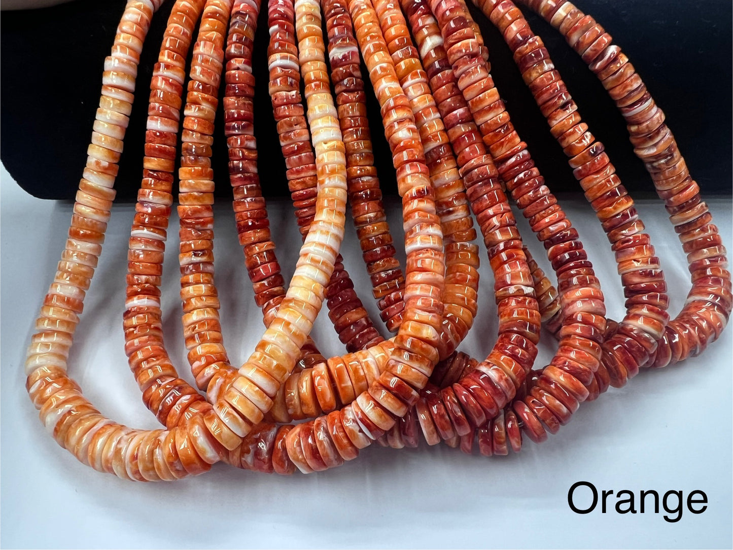 Spiny Oyster Heishi Beads Graduated 4-8mm