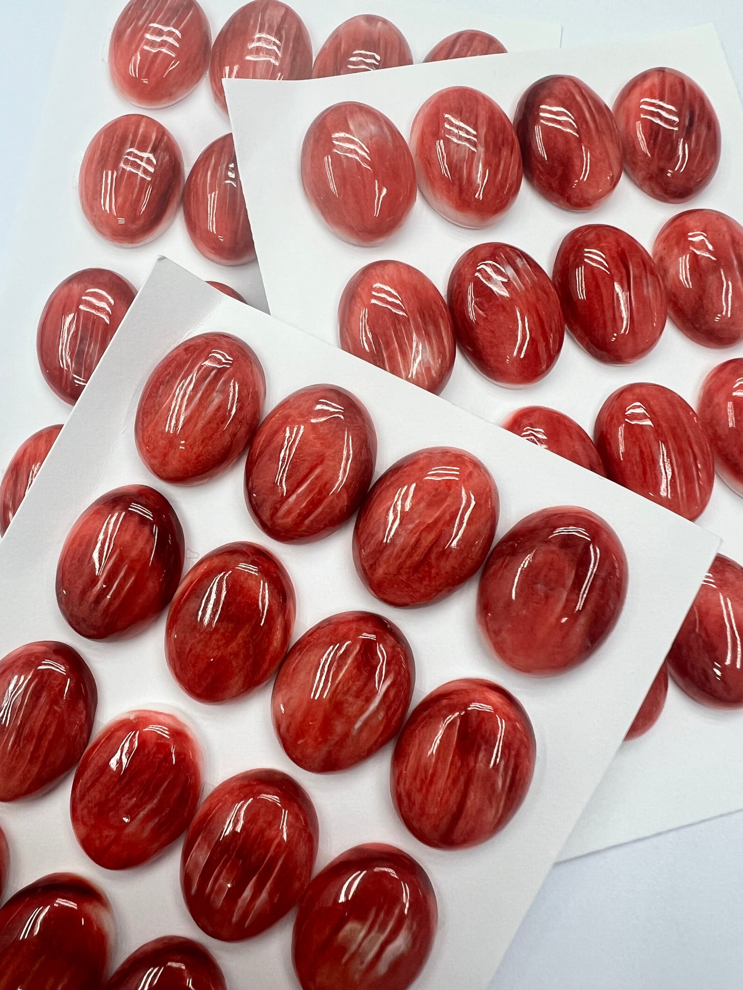 Red Natural Spiny Oyster Shell Oval Cab 15x20mm ~18x25mm