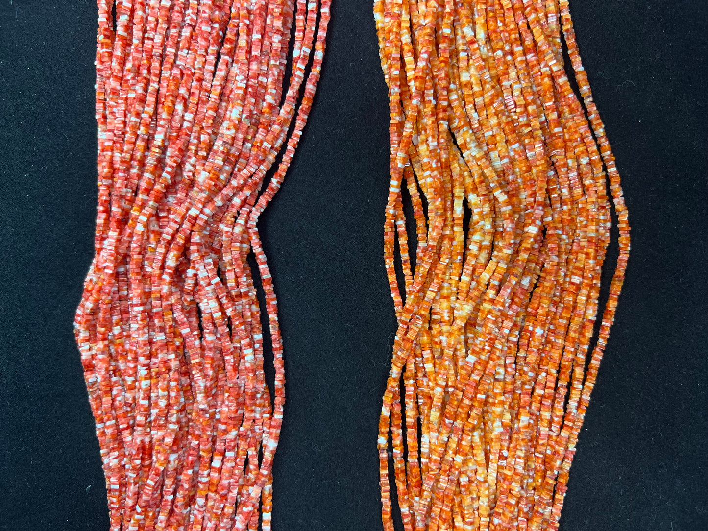 Spiny Oyster Square Heishi Beads 3mm
