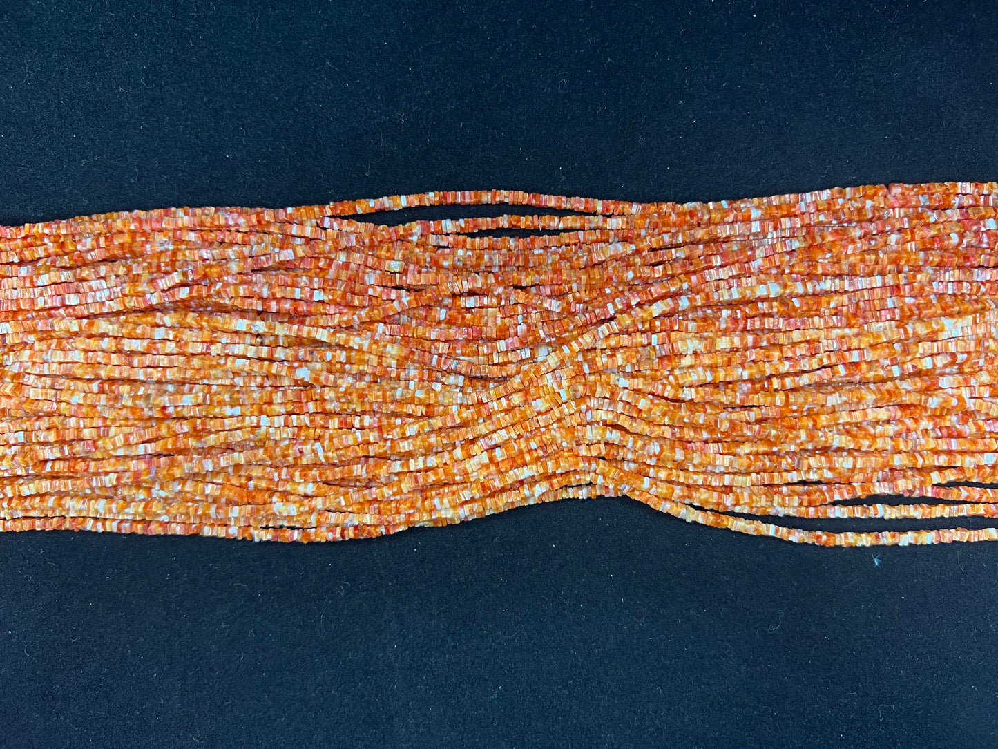 Spiny Oyster Square Heishi Beads 3mm