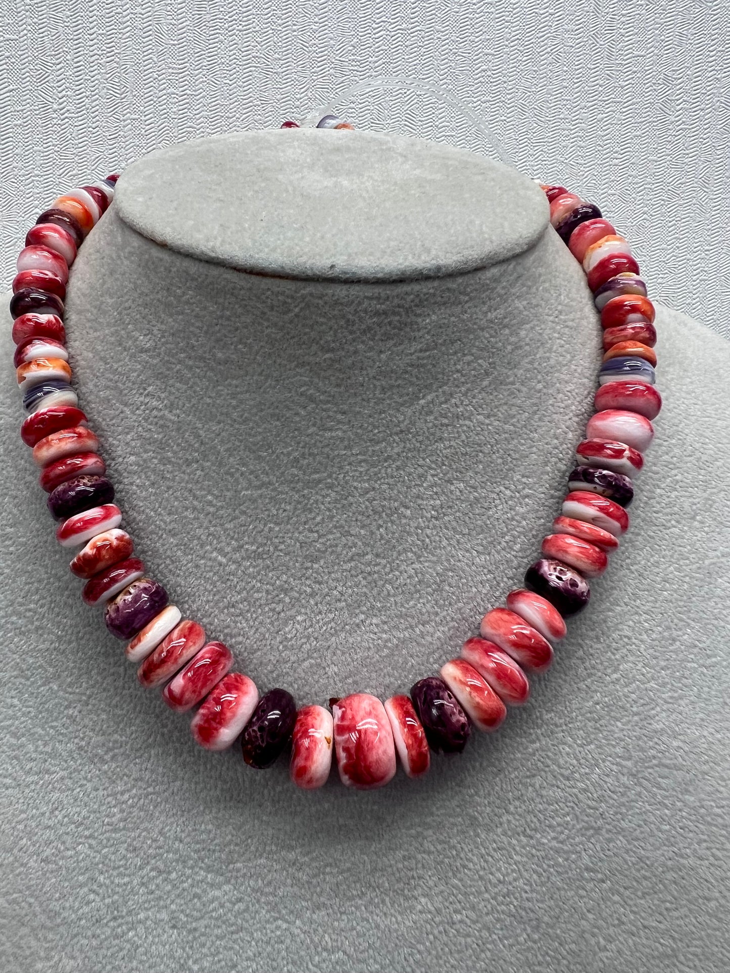 (Mix Color) Spiny Oyster Roundelle Beads Graduated