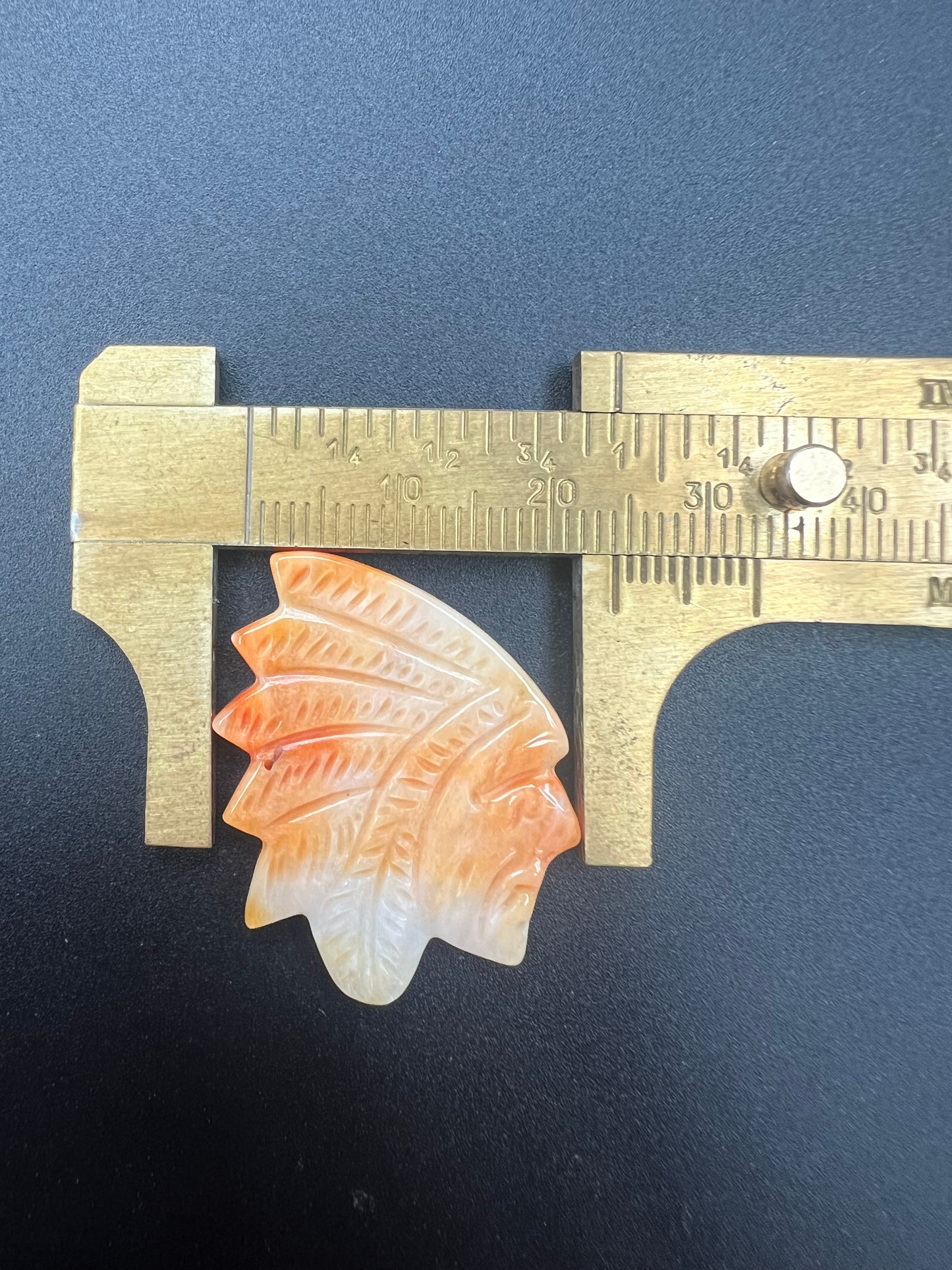 Spiny Oyster American Indian Carved Pendant Type A
