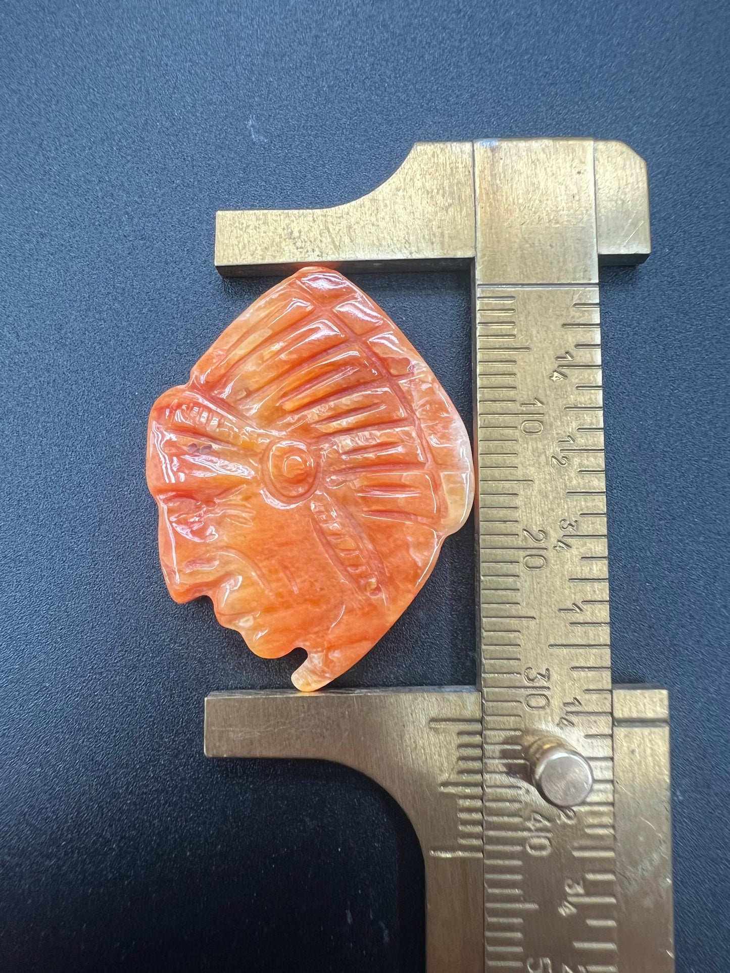 Spiny Oyster American Indian Carved Pendant Type B
