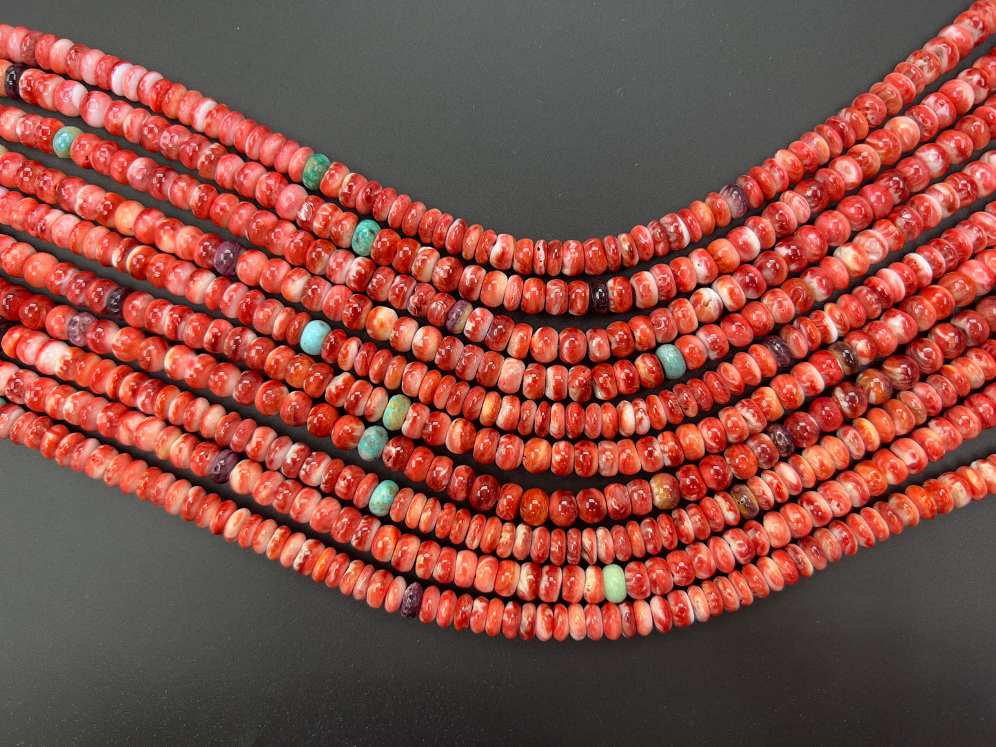 (Mix Color) Spiny Oyster Roundelle Beads 8mm