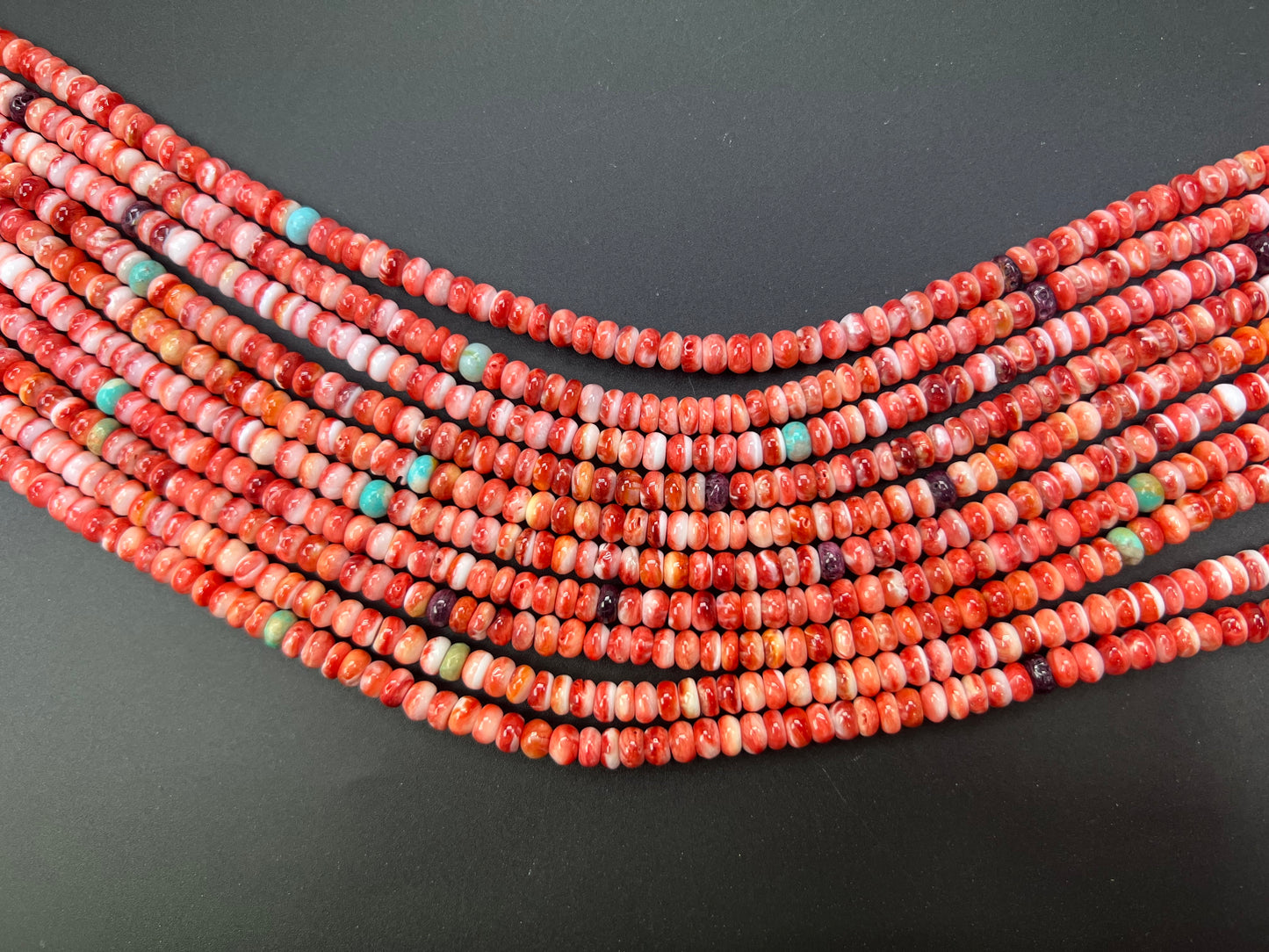 (Mix Color) Spiny Oyster Roundelle Beads 6mm