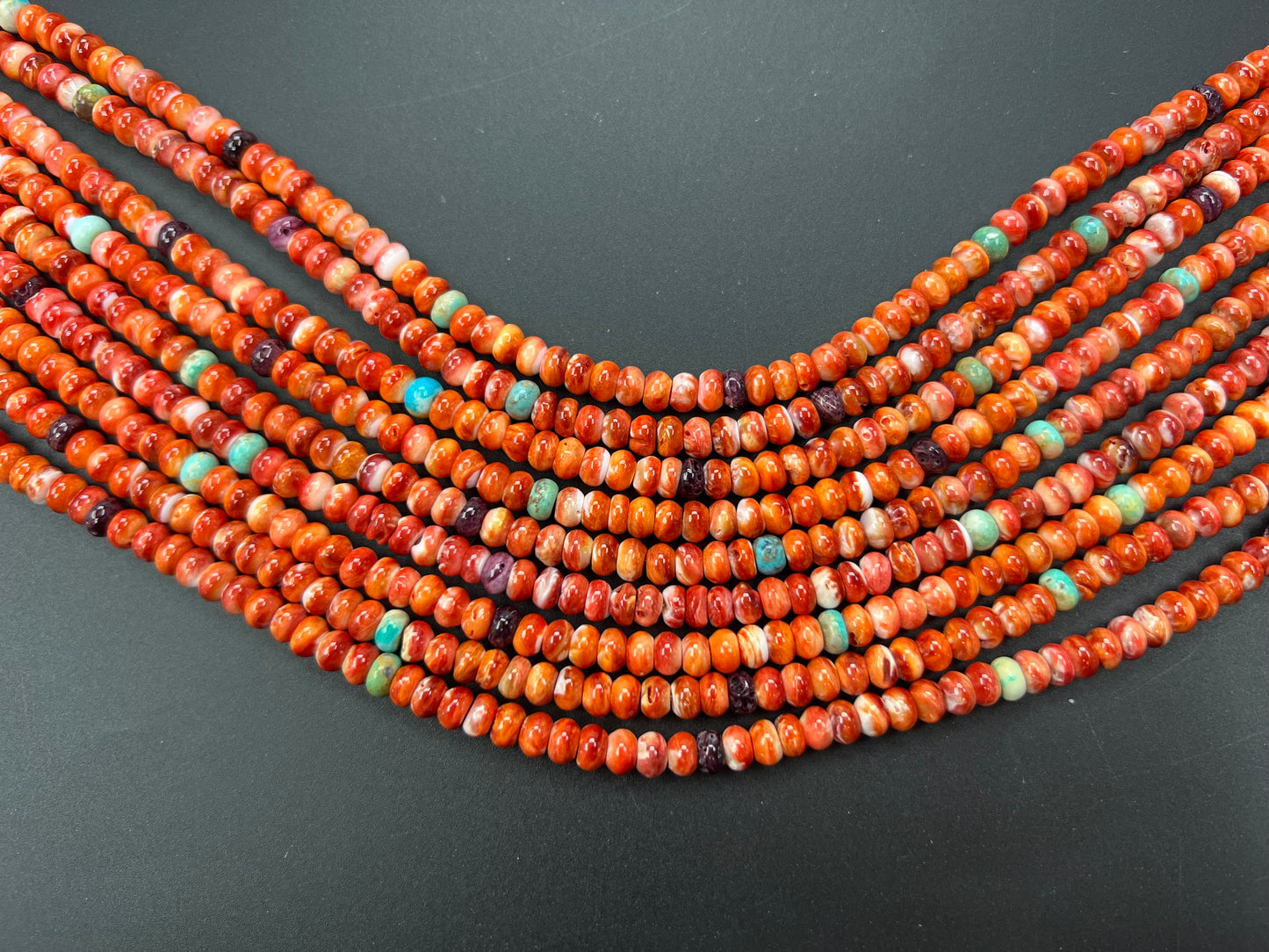 (Mix Color) Spiny Oyster Roundelle Beads 6mm