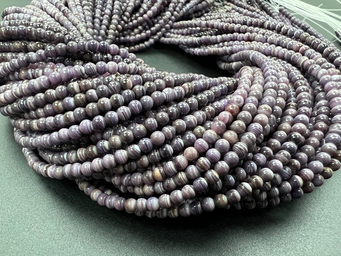 (Top+) Wampum Round Bead 3mm