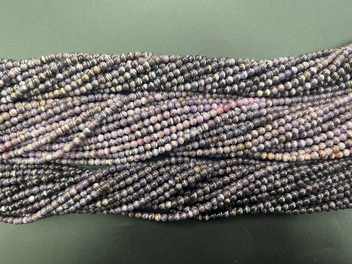 (Top+) Wampum Round Bead 4mm