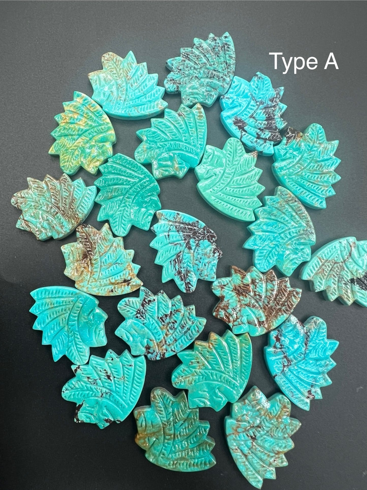 Turquoise American Indian Carved Pendant Type A