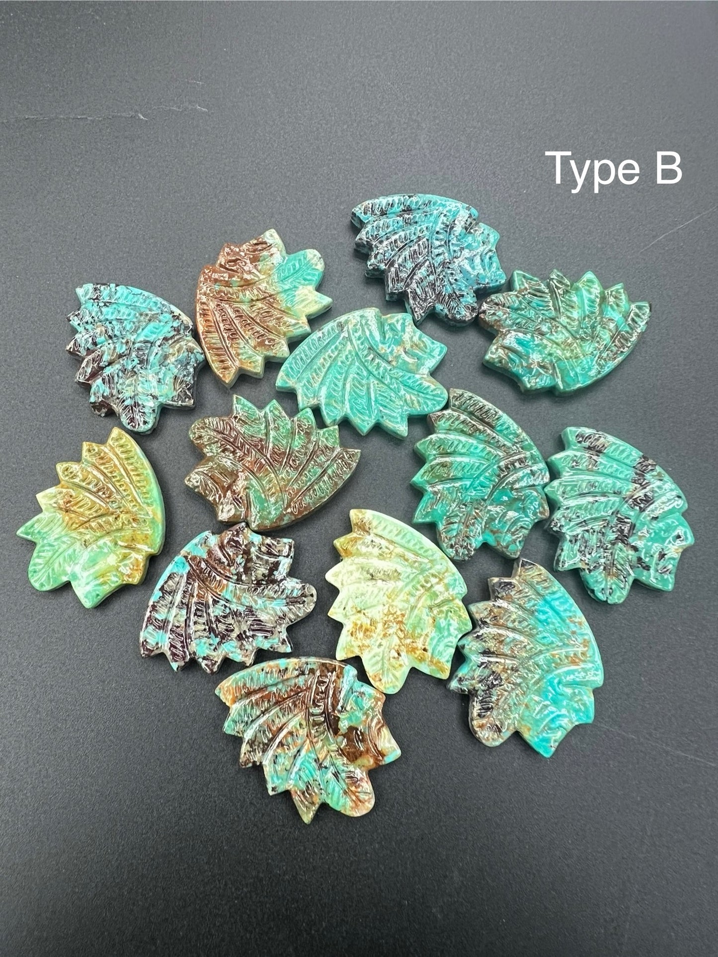 Turquoise American Indian Carved Pendant Type A