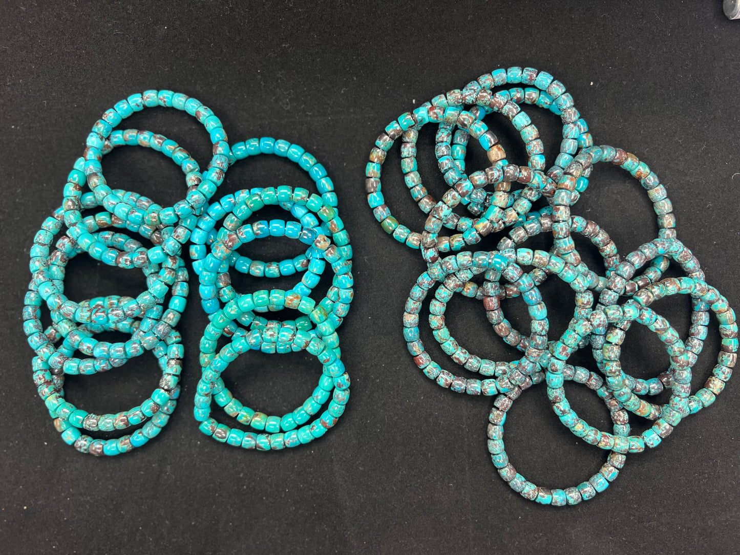 Natural Turquoise Cylinder Bracelet 7x8mm