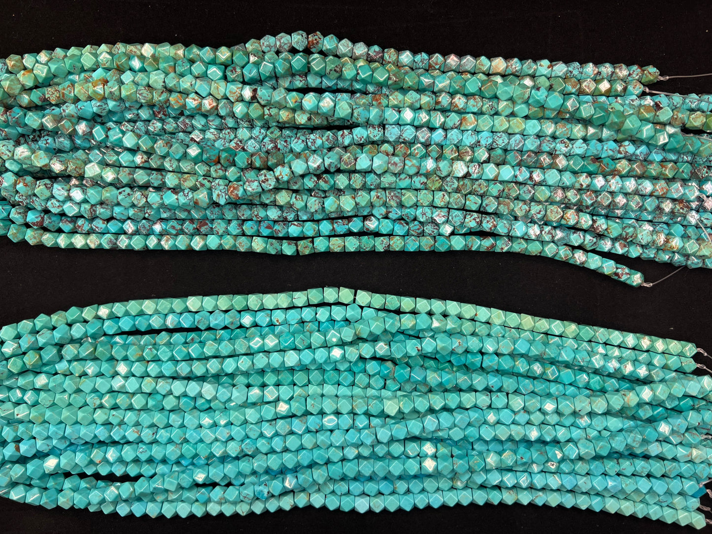 Natural Turquoise Fancy Cut Beads 8mm