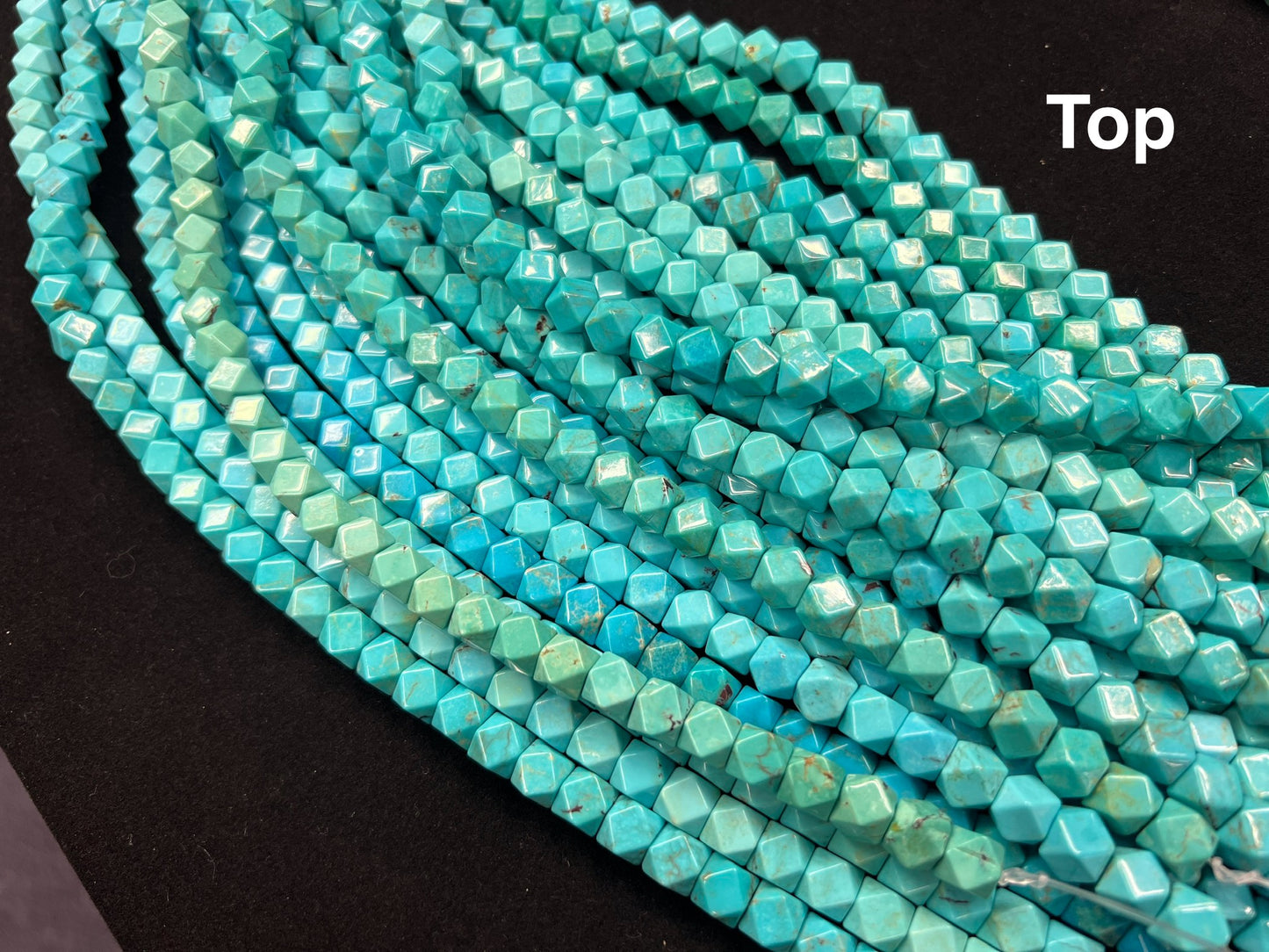 Natural Turquoise Fancy Cut Beads 8mm