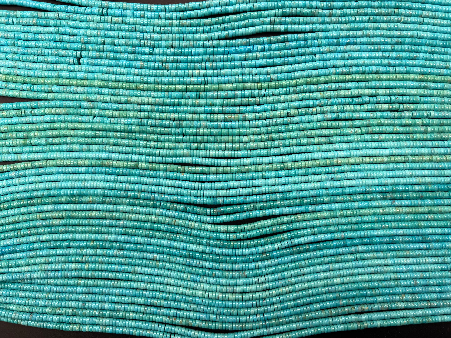 Natural Turquoise Heishi Bead 4mm (Top)