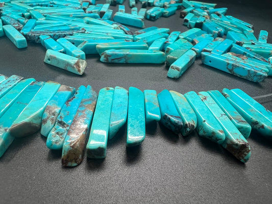 Turquoise Irregular Long Pendant