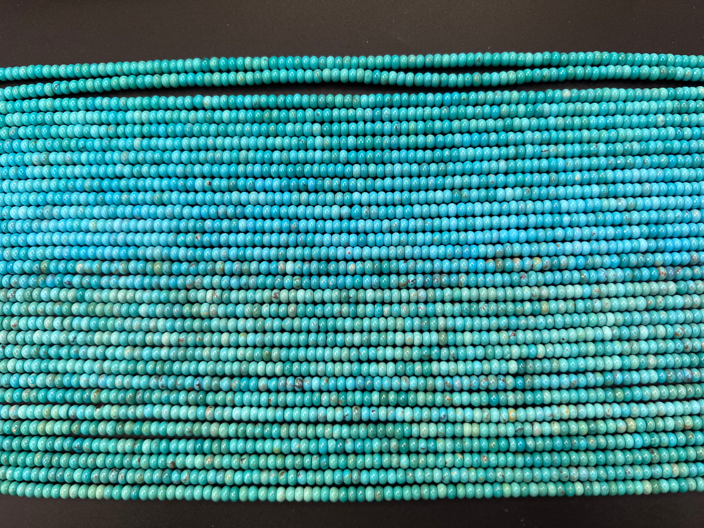 Natural Turquoise Rondelle Bead 4mm