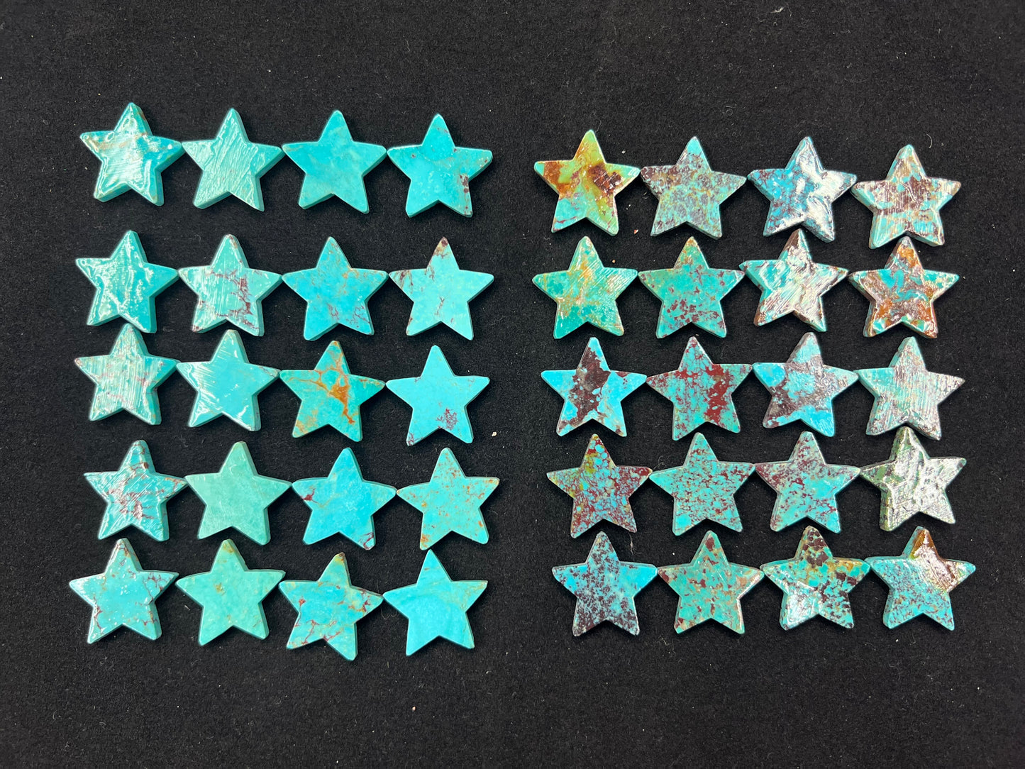 Turquoise Flat Star Piece 26mm