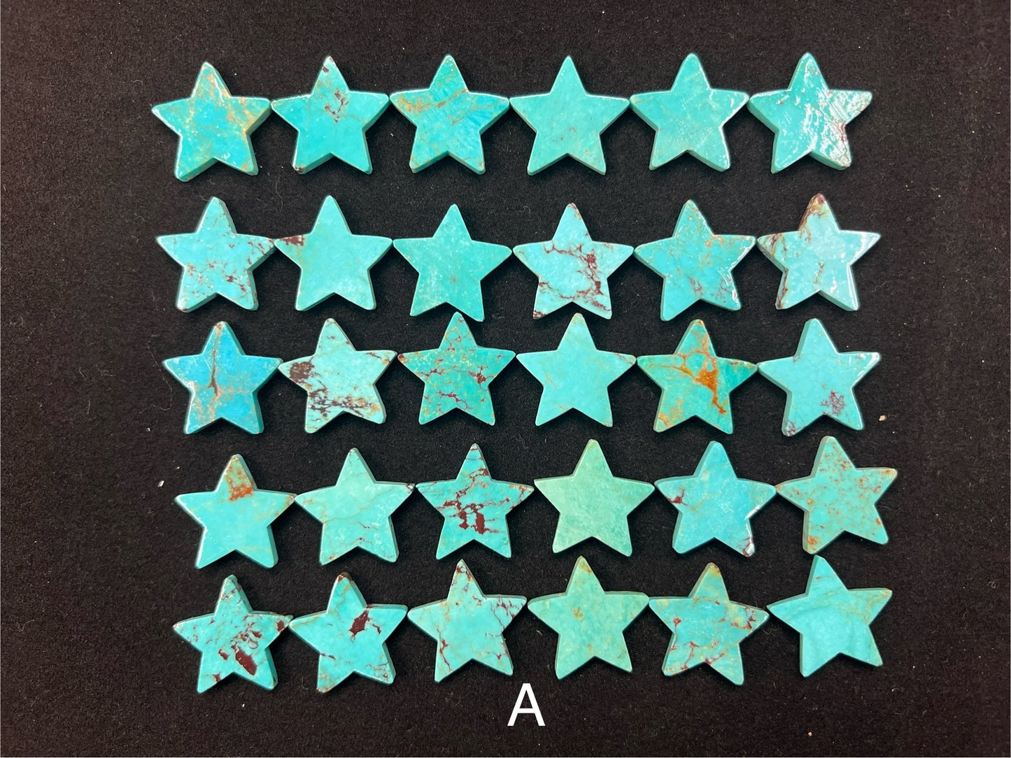Turquoise Flat Star Piece 26mm