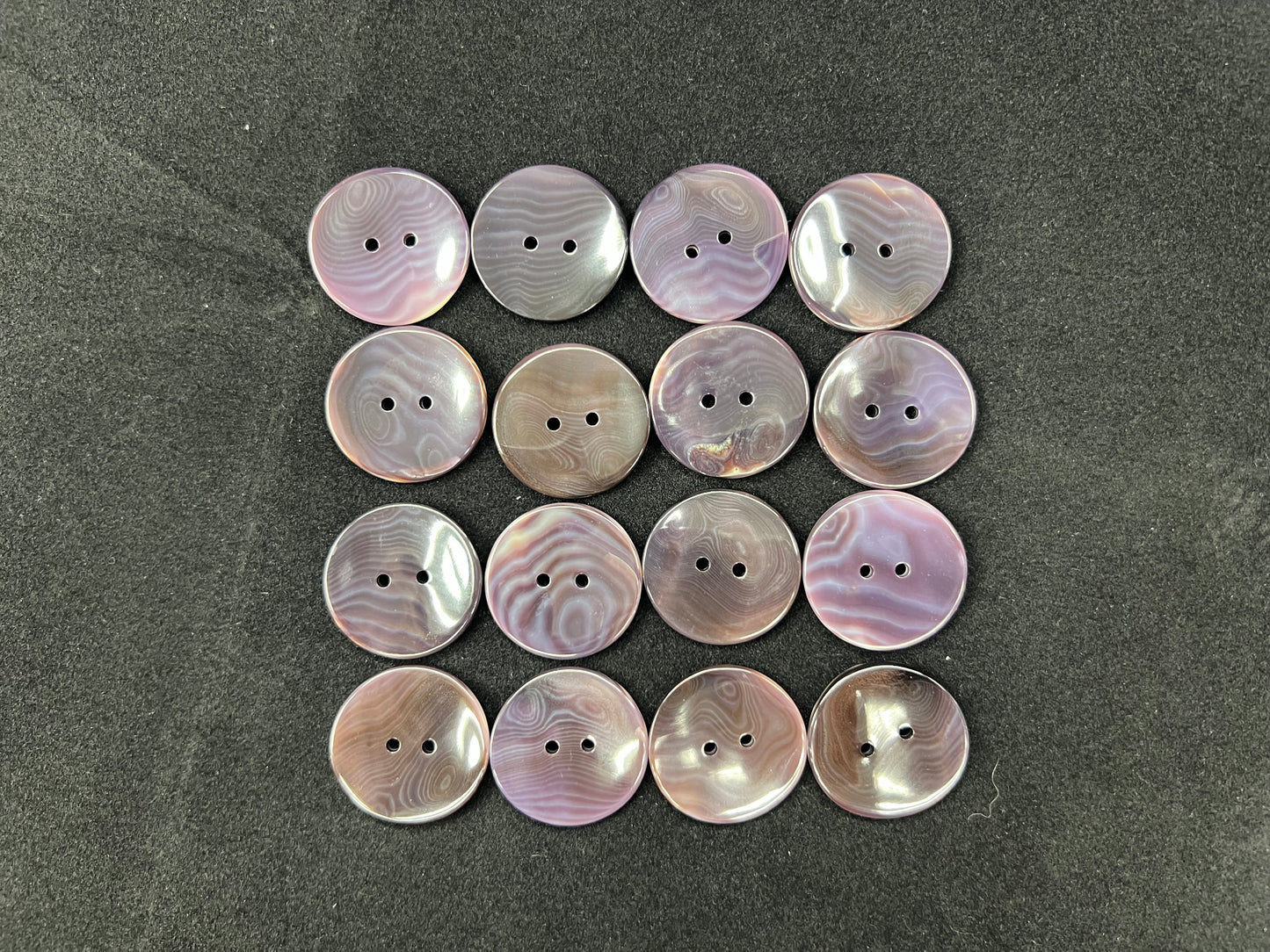 Top Quality Wampum Shell Purple Round Button Loose Piece 25mm
