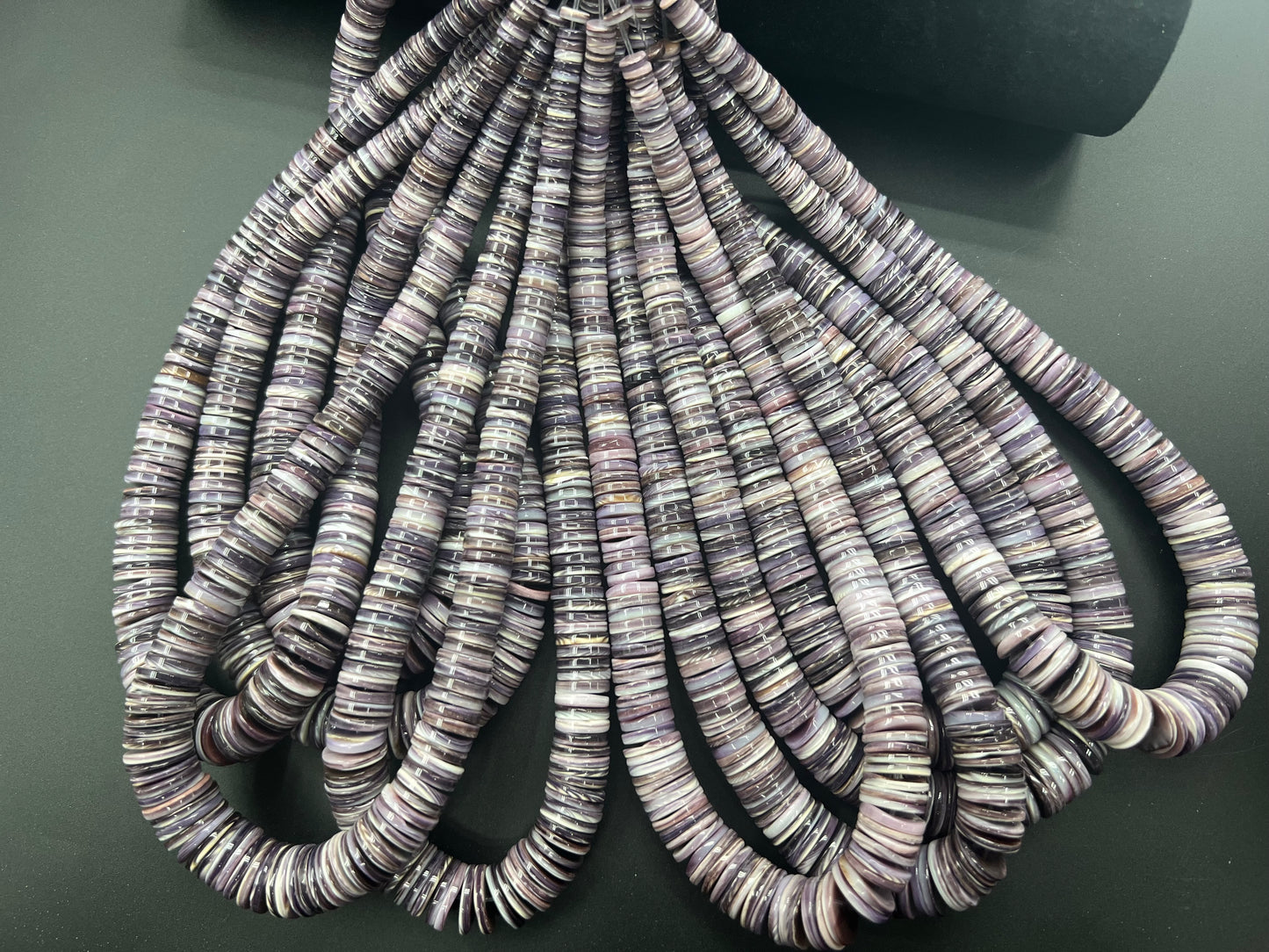 Wampum Graduated Heishi Beads 6-14mm