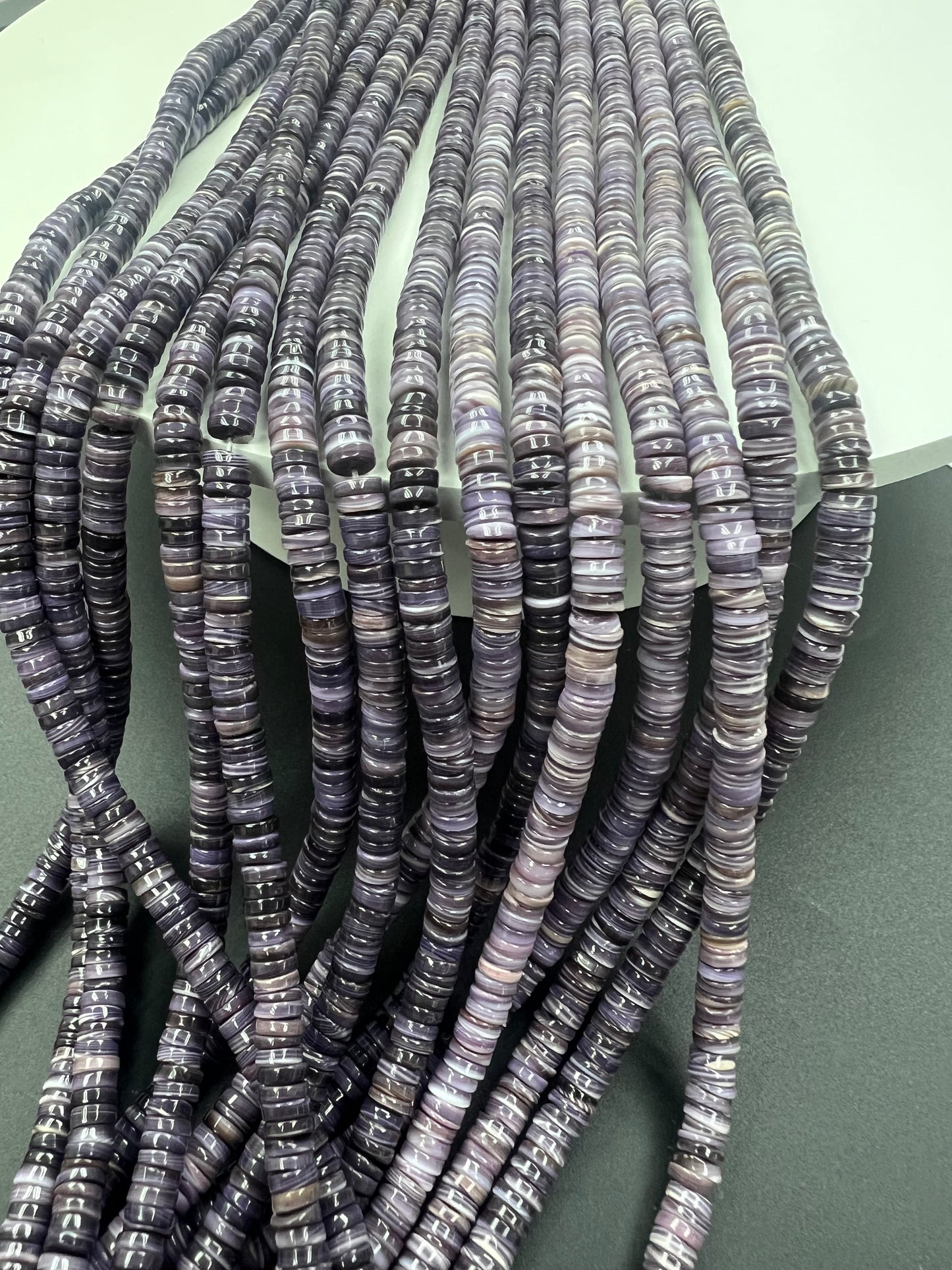Top Quality Wampum Shell Heishi Strand 5mm