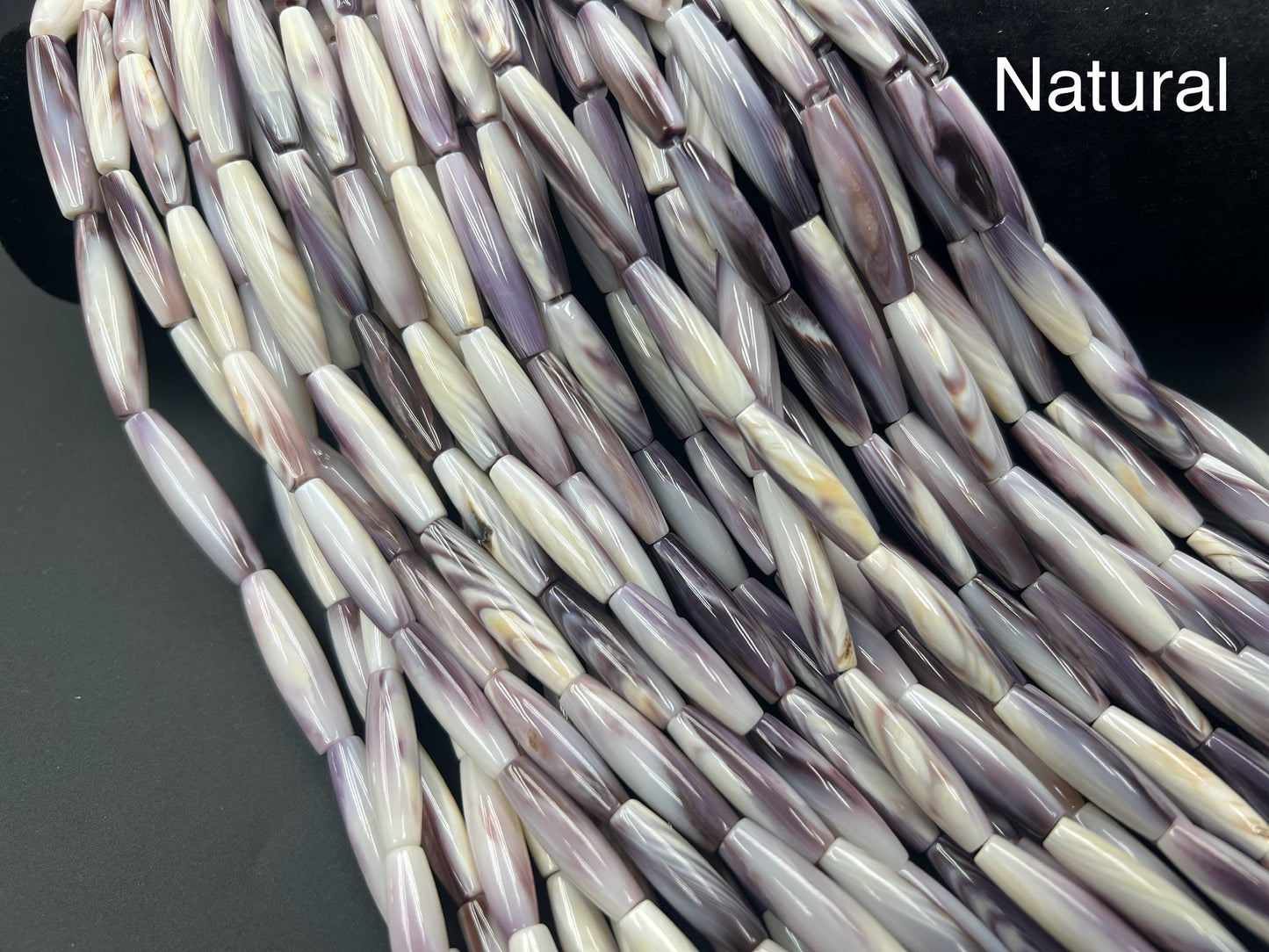 Wampum Hair Pipe Beads Strand