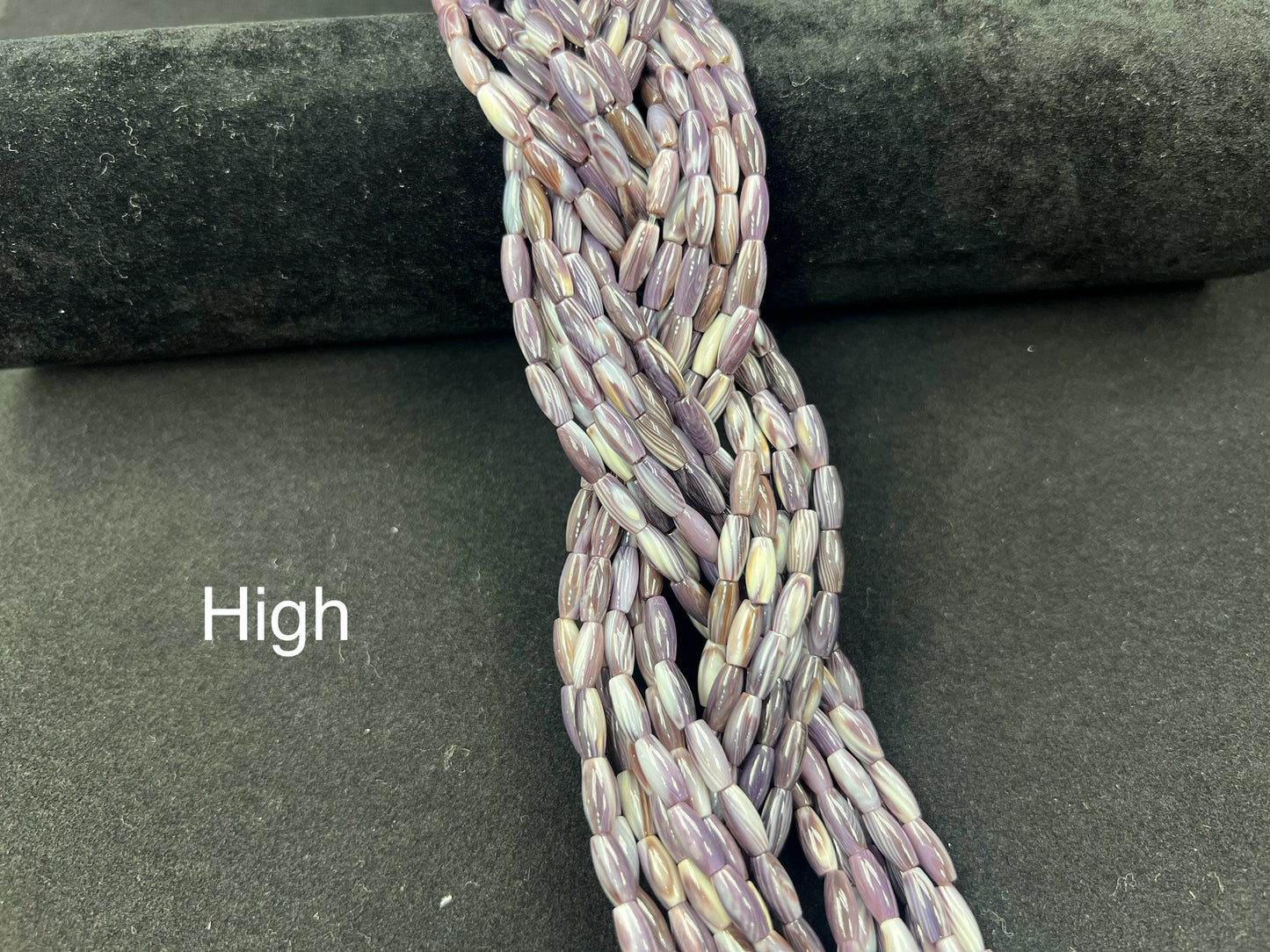 Wampum Olive Beads 4x9mm