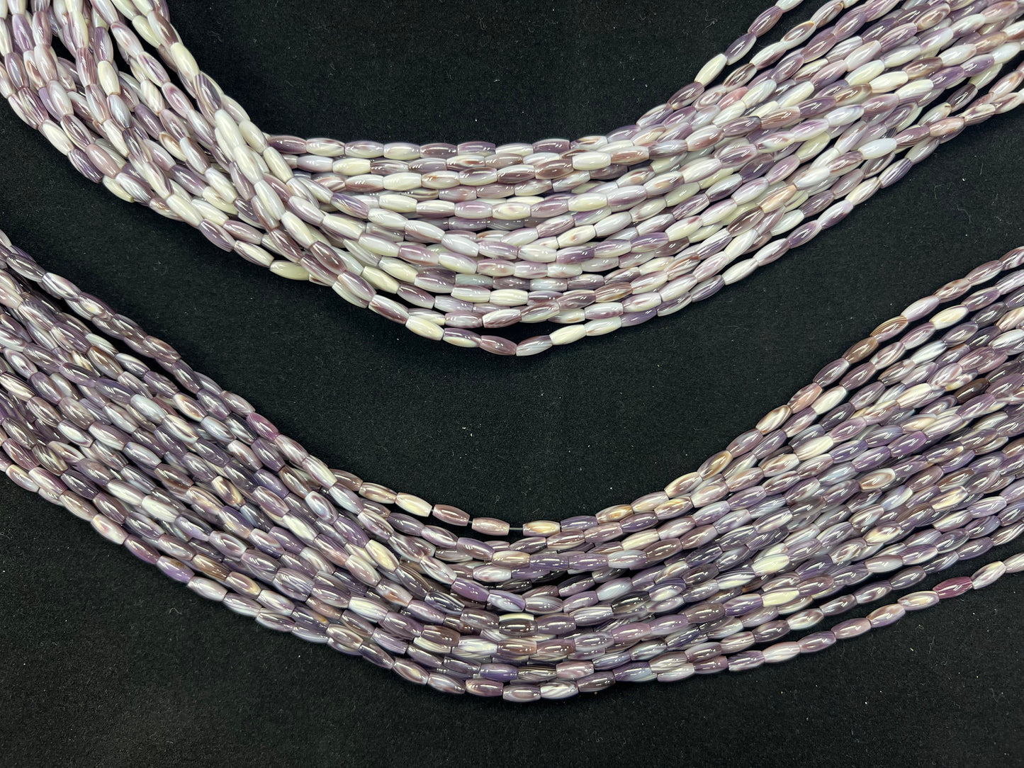 Wampum Olive Beads 4x9mm