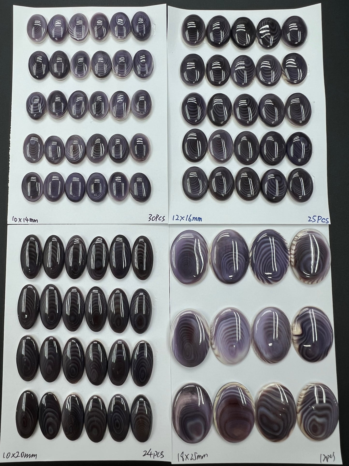 Natural Wampum Oval Cab 10x20mm - 18x25mm