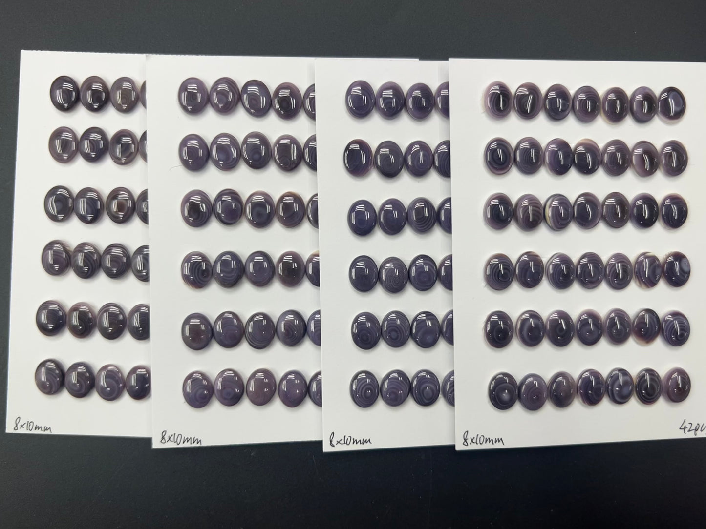 Natural Wampum Oval Cab 6x12mm 8x12mm