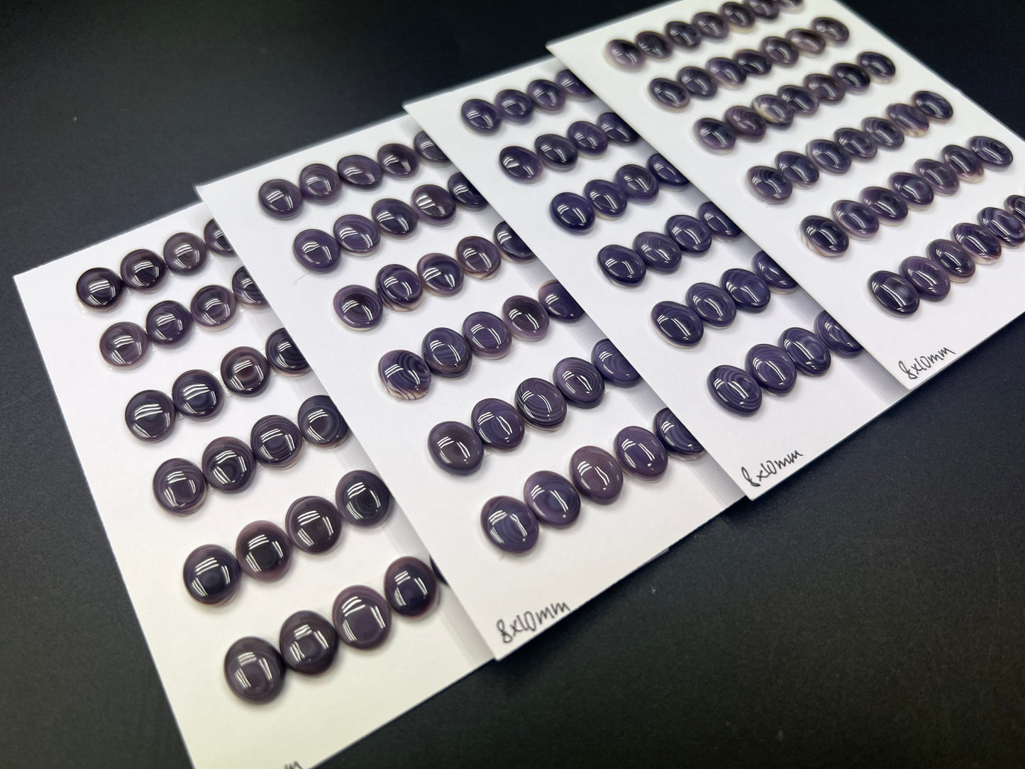 Natural Wampum Oval Cab 6x12mm 8x12mm