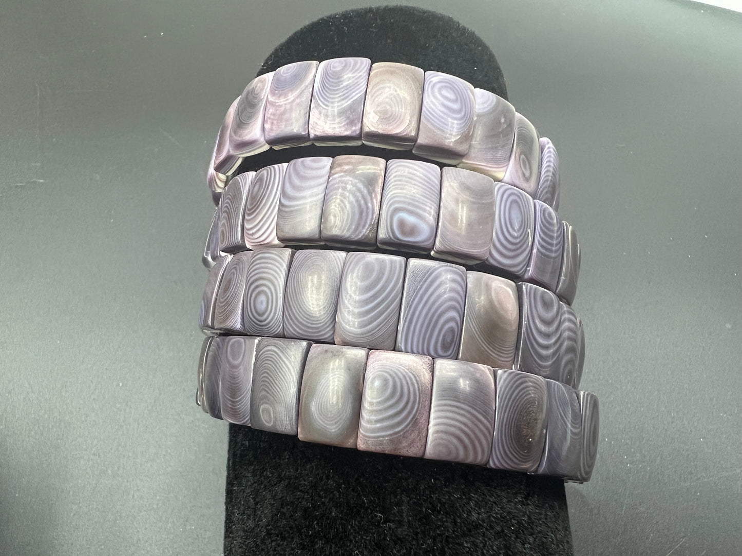 (Matt) Wampum Rectangle Bracelet 8x12mm