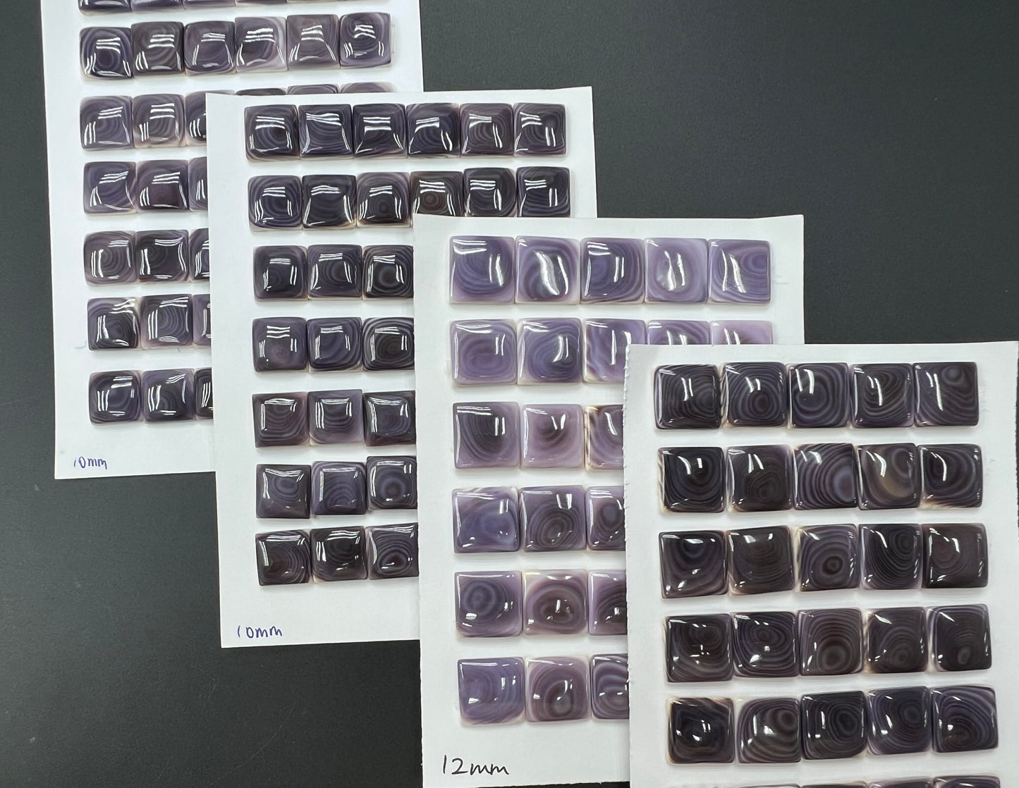 Natural Wampum Square Cab 10mm - 12mm