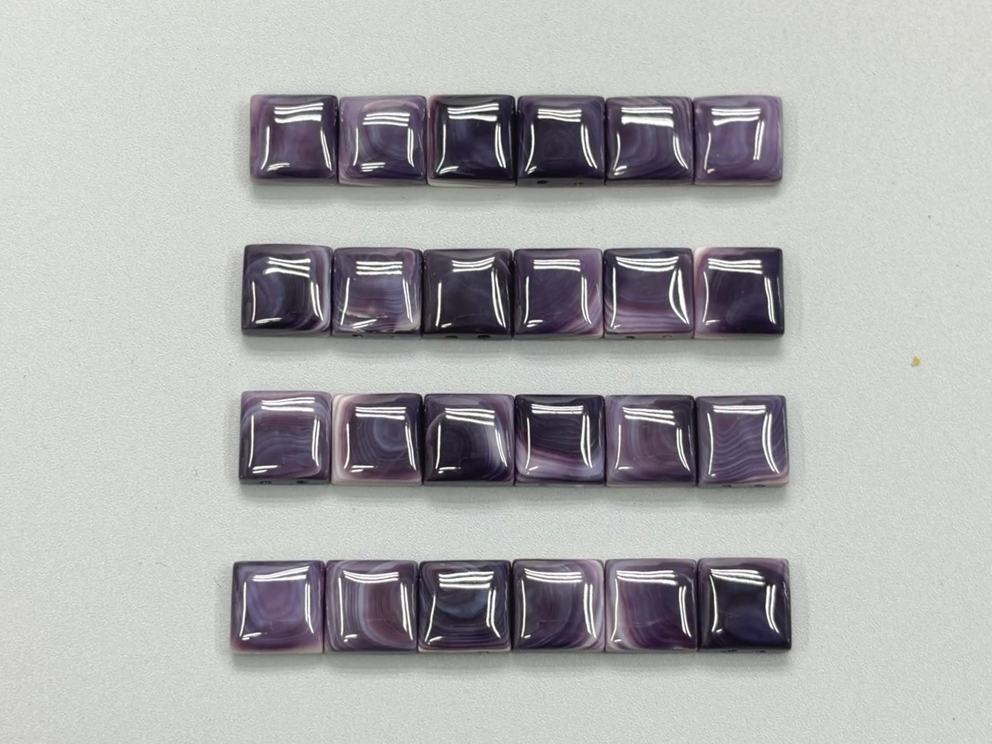 Wampum Square Domed Loose Piece (2 Holes)
