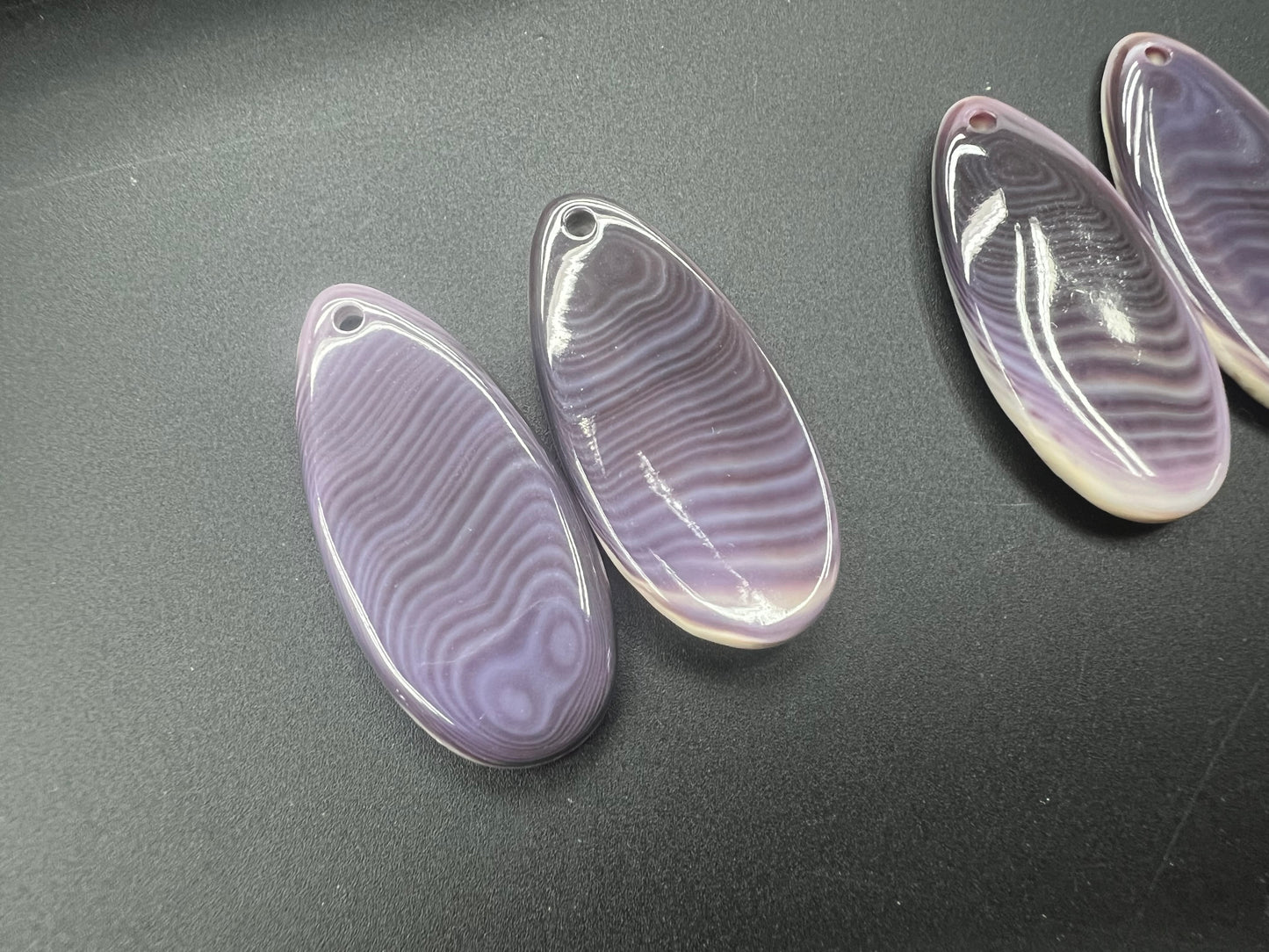 Wampum Shell Teardrop Pendant 18-20x40-41mm