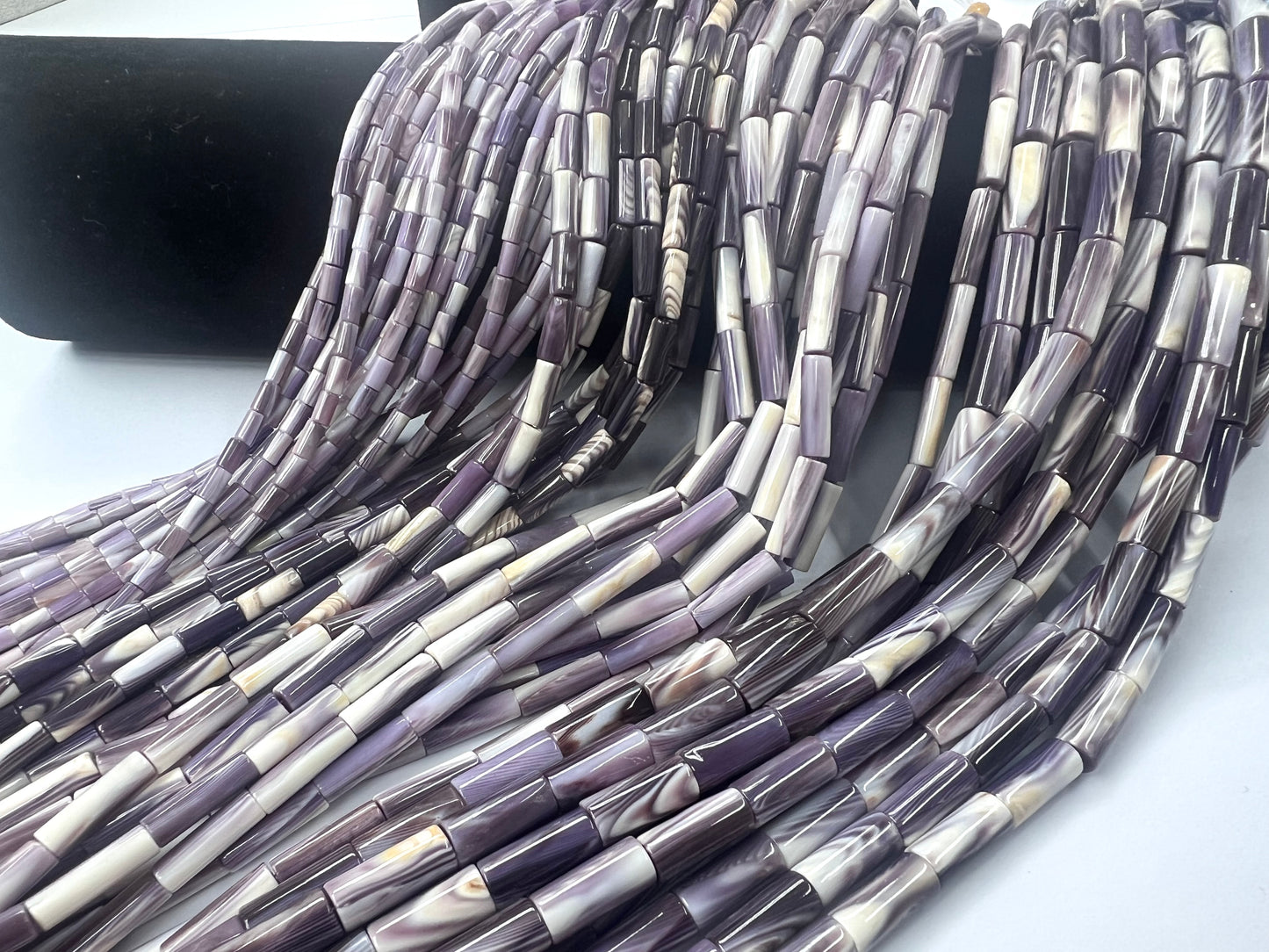 Natural Wampum Quahog Shell Tube Strand 3x5mm 4x8-9mm 4x13mm 6x13mm