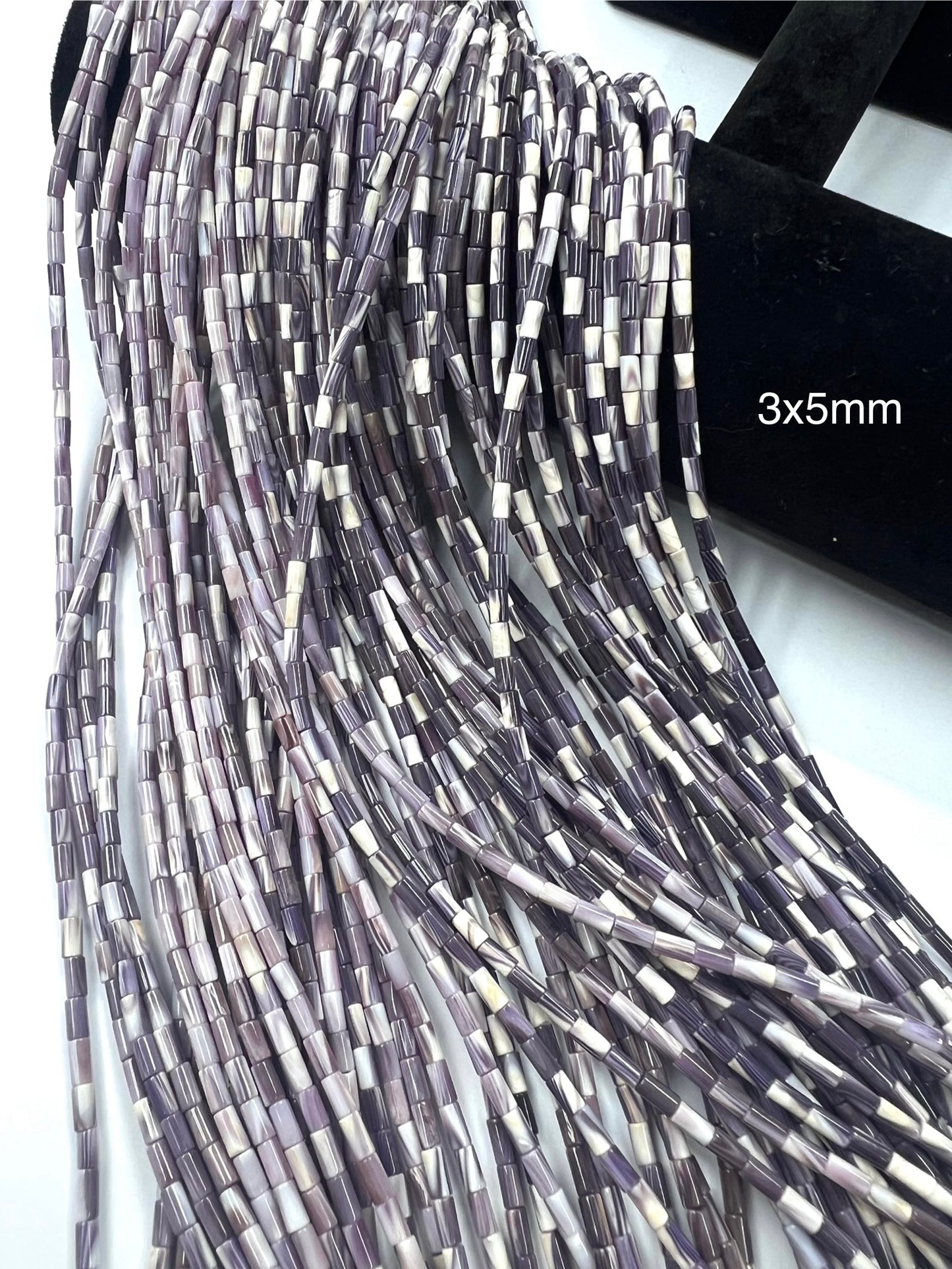 Natural Wampum Quahog Shell Tube Strand 3x5mm 4x8-9mm 4x13mm 6x13mm