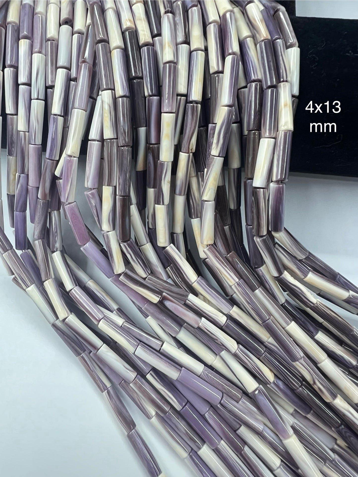Natural Wampum Quahog Shell Tube Strand 3x5mm 4x8-9mm 4x13mm 6x13mm