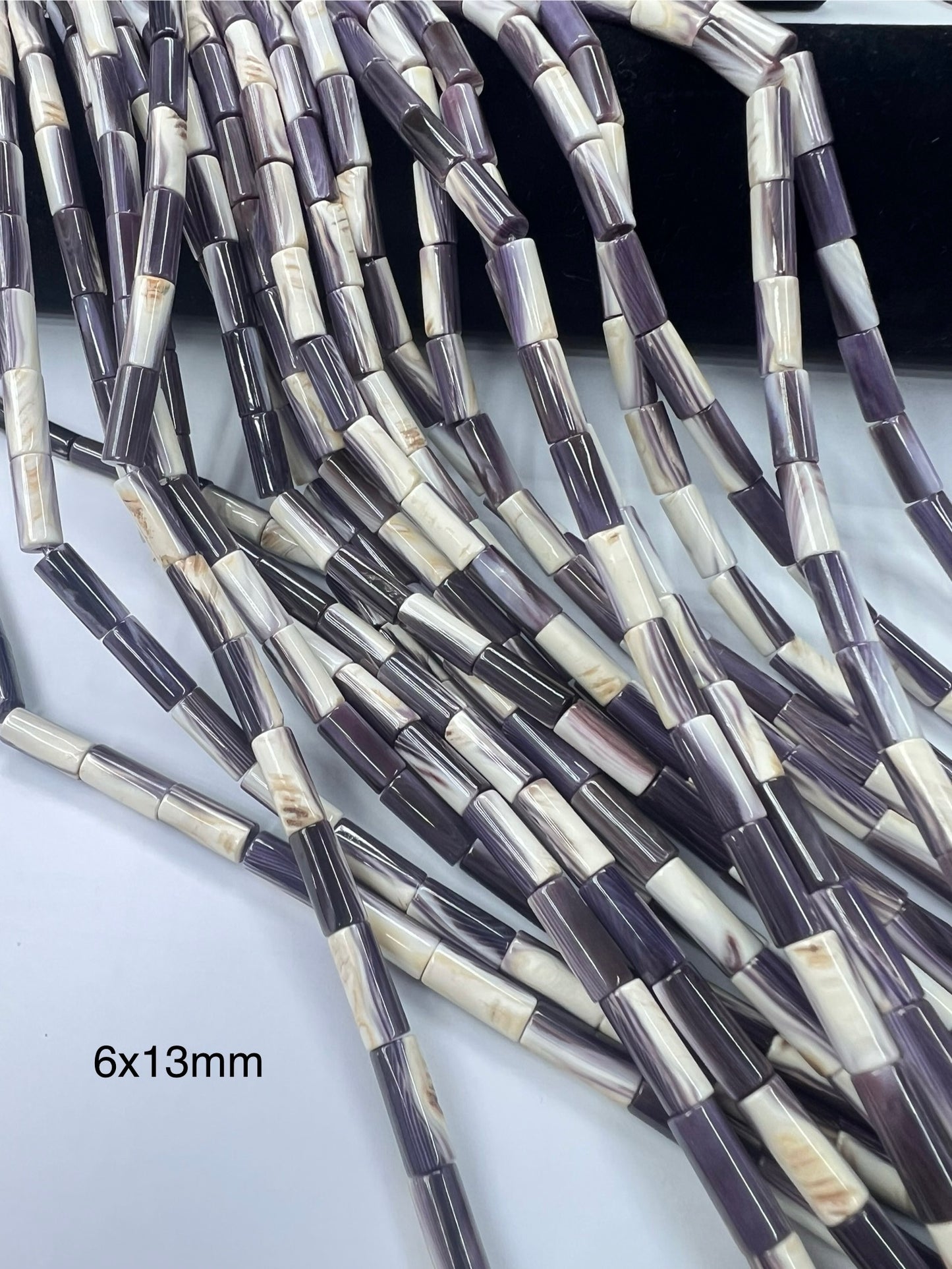 Natural Wampum Quahog Shell Tube Strand 3x5mm 4x8-9mm 4x13mm 6x13mm
