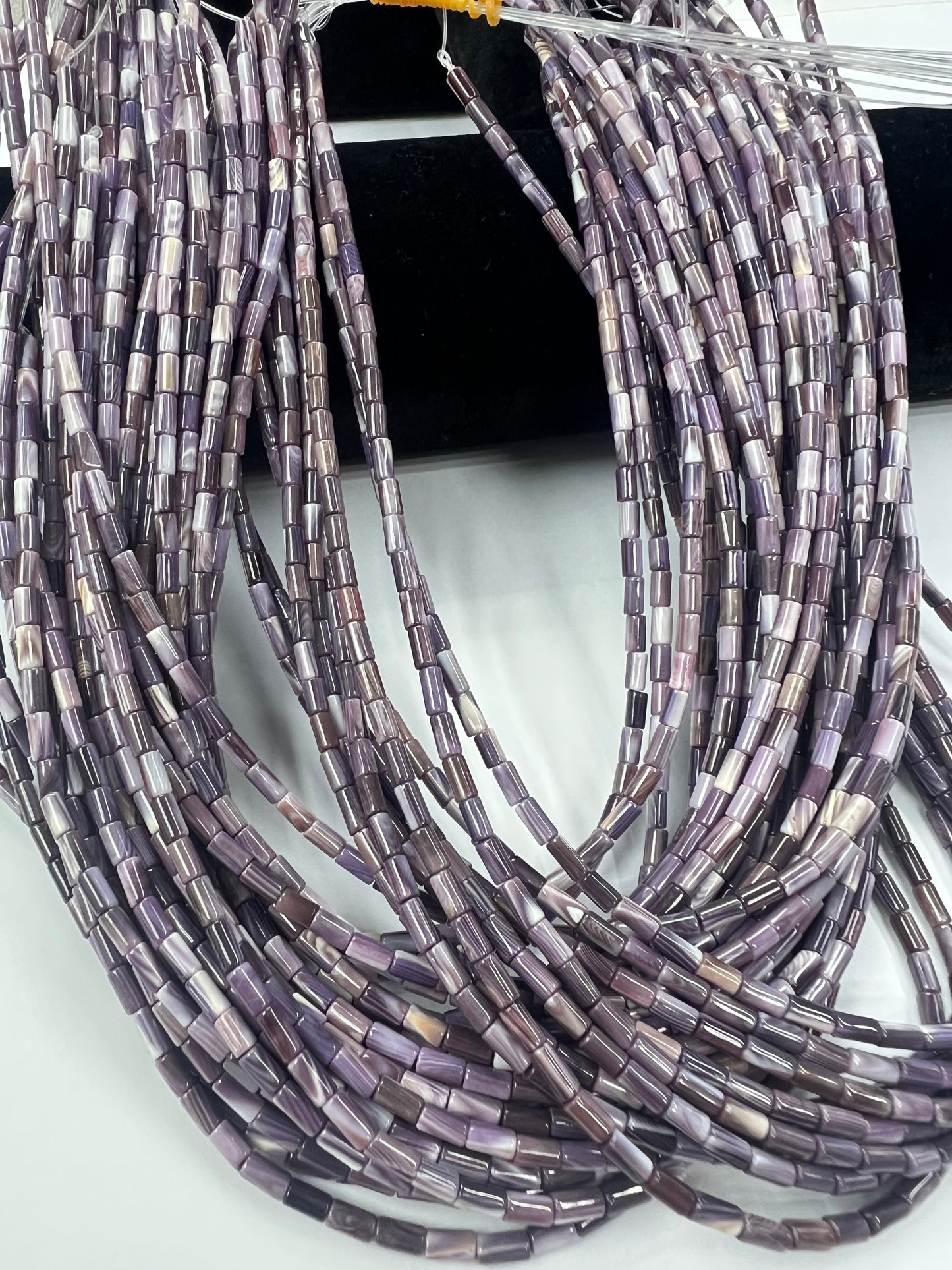 Top Quality Natural Wampum Quahog Shell Tube Strand 3x5mm 4x8-9mm
