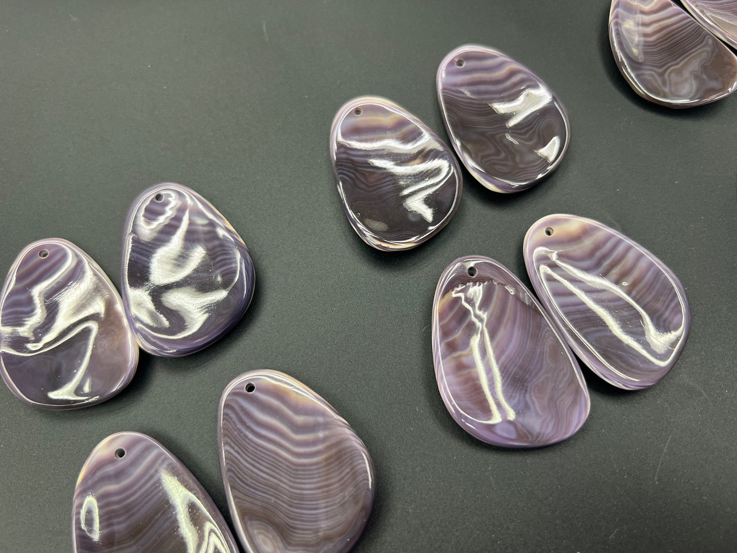 Wampum Shell Irregular Pair Pendant