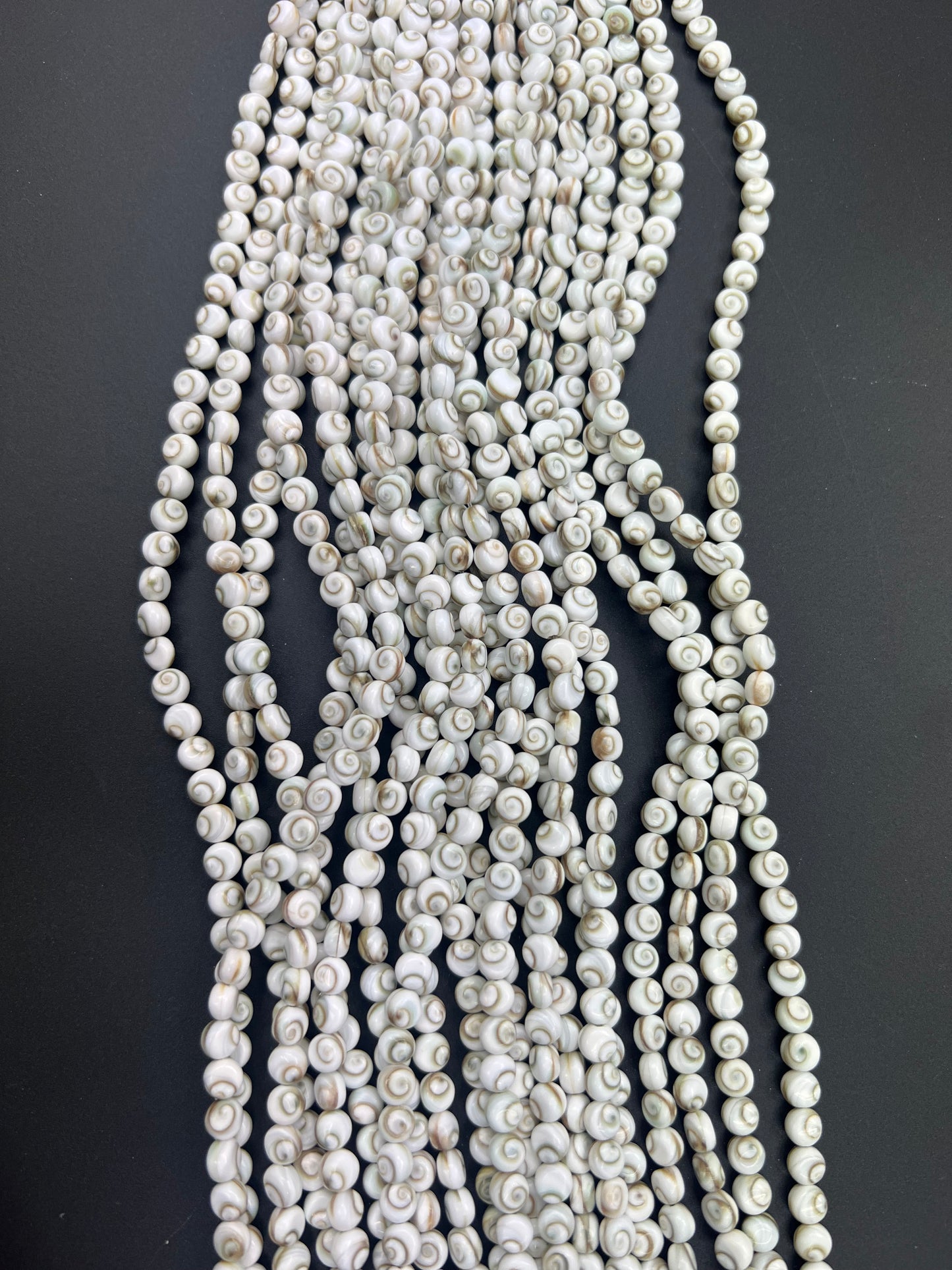 (Wholesale) Shiva Eyes Shell Round Shape Beads 6mm