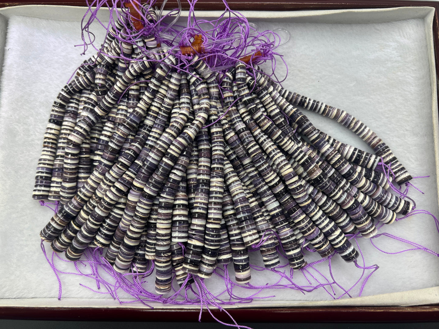 (Wholesale) Natural Wampum Heishi Strand 6-9mm