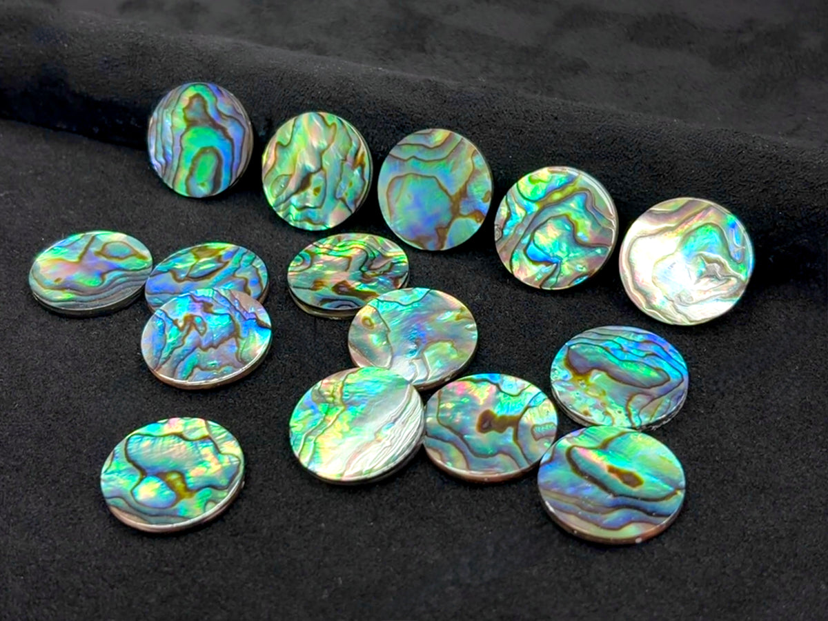 Natural Abalone Shell Round Loose Pieces 20mm (Two Faces)