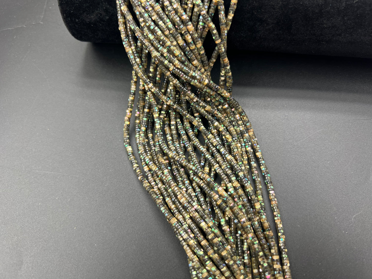 Abalone Shell Heishi Strand 3mm