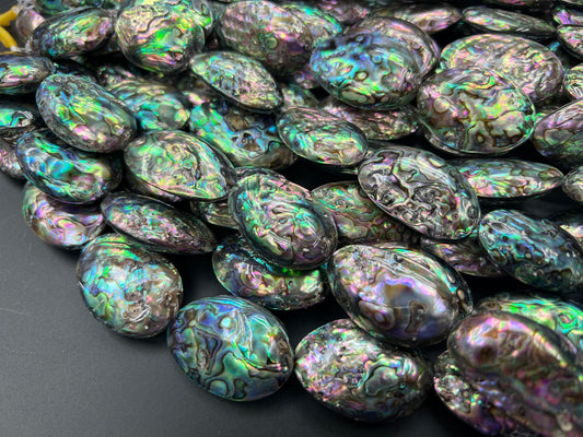 Abalone Shell Irregular Oval Shape Beads Strand