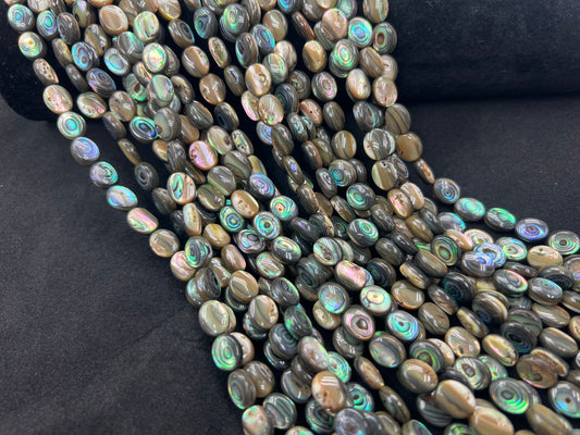 Abalone Shell Oval Beads Strand 8x10mm