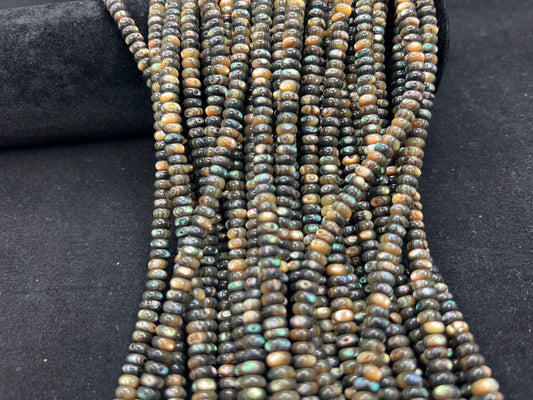 Abalone Shell Roundelle Beads Strand 6mm