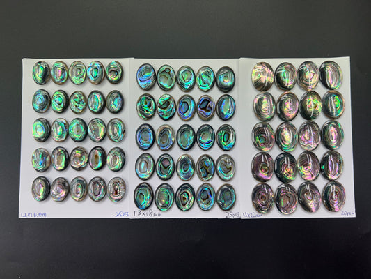 Natural Abalone Shell Oval Cab 12x16mm - 15x20mm