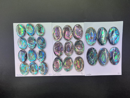 Natural Abalone Shell Oval Cab 18x25mm - 22x35mm